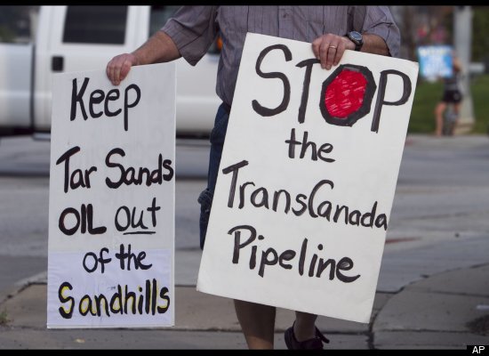 tar sands pipeline protest signs