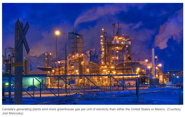 Canada's fossil fuel electricity has highest carbon emissions