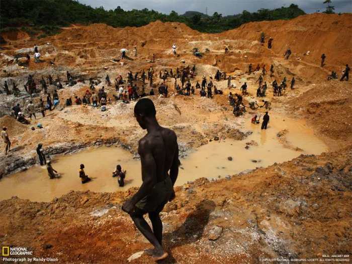 Small-scale gold mining in West Africa